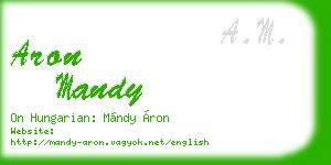 aron mandy business card